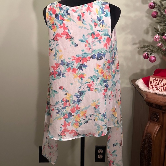 Ninety Clothing Co Sleeveless Lined Floral Top Tunic Size Small NWT - Picture 10 of 13